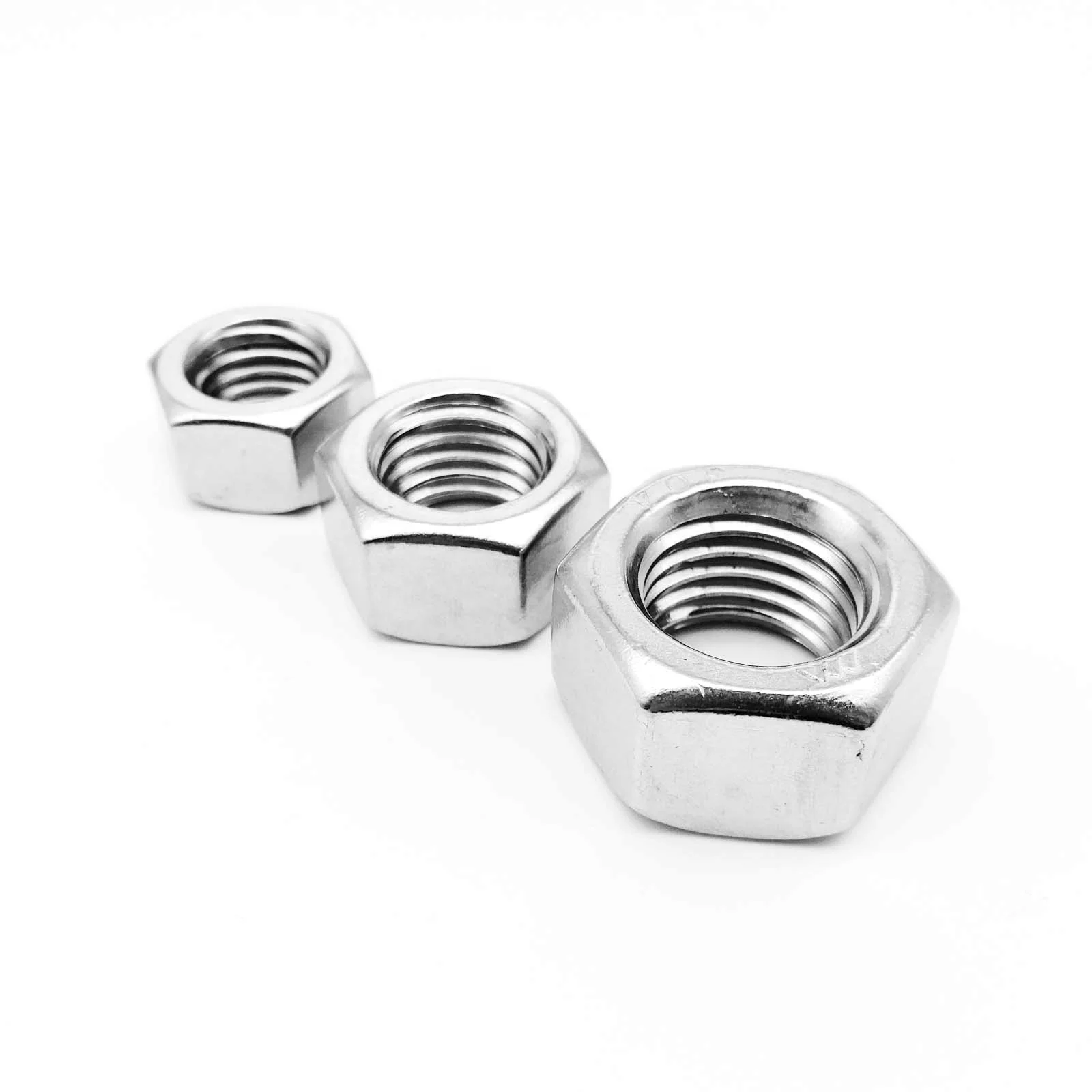 60 Tuercas Hexagonales De Acero Inoxidable 304 De 5/16"-18, Tuercas