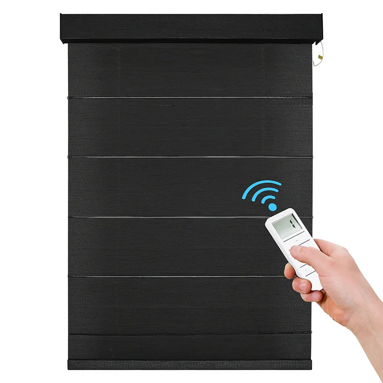 High Quality Window Roman Shades Backthrough Rod Transparent Soft