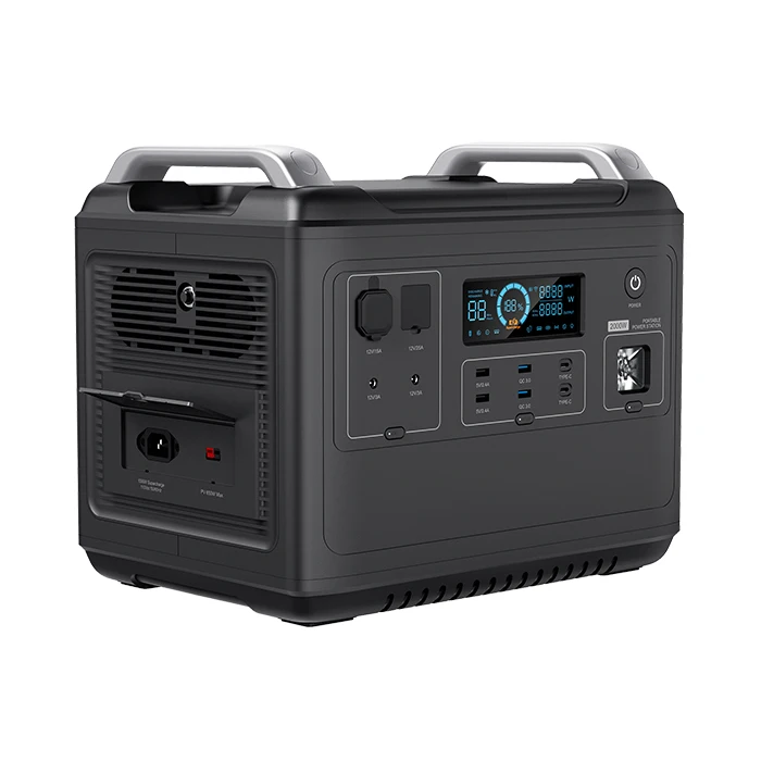 2000W Portable Power Station 2000W Peak Super Fast Charge 2048WH Battery Capacity 100W 220V AC for Home Appliance for Camping