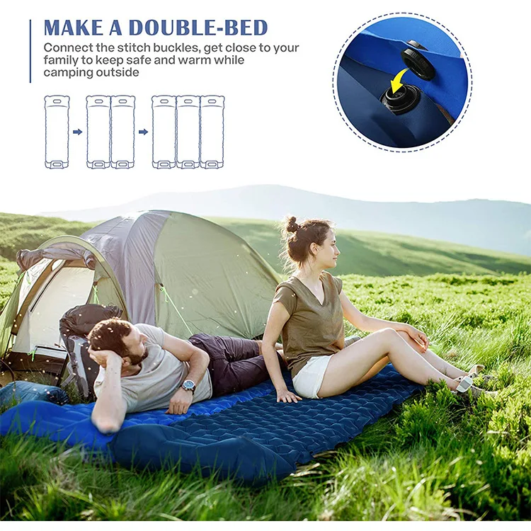 Ultralight Inflatable Camping Sleeping Pad with Built-in Pump