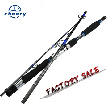 Custom Cross High Carbon Fiber 1.8m/1.95m/2.1m Big Game 3 Sections Saltwater Trolling Boat Sea Fishing Rod – Trolling Lure – view 2