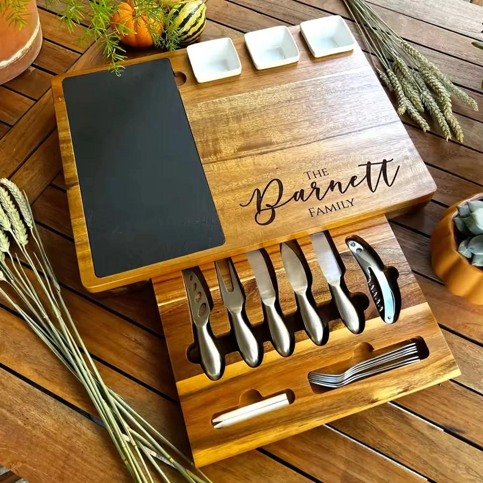Сшифер и керамическая тарелка для сыра с аперитивом очень большая доска из акации набор кухонных принадлежностей подносов