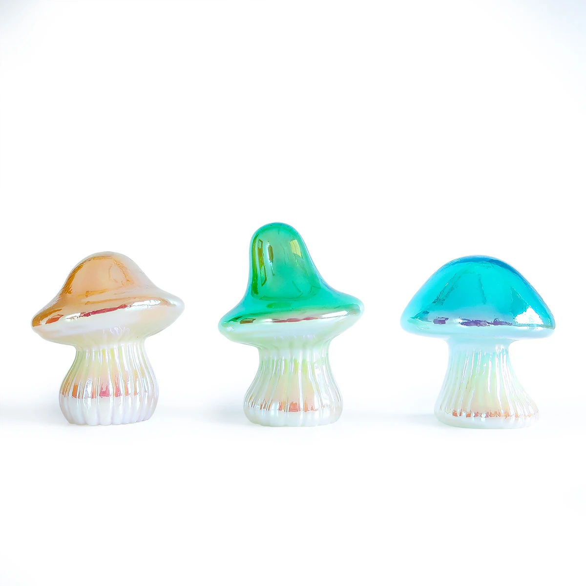 New Easter glass decorations battery operated lighting glass mushroom details