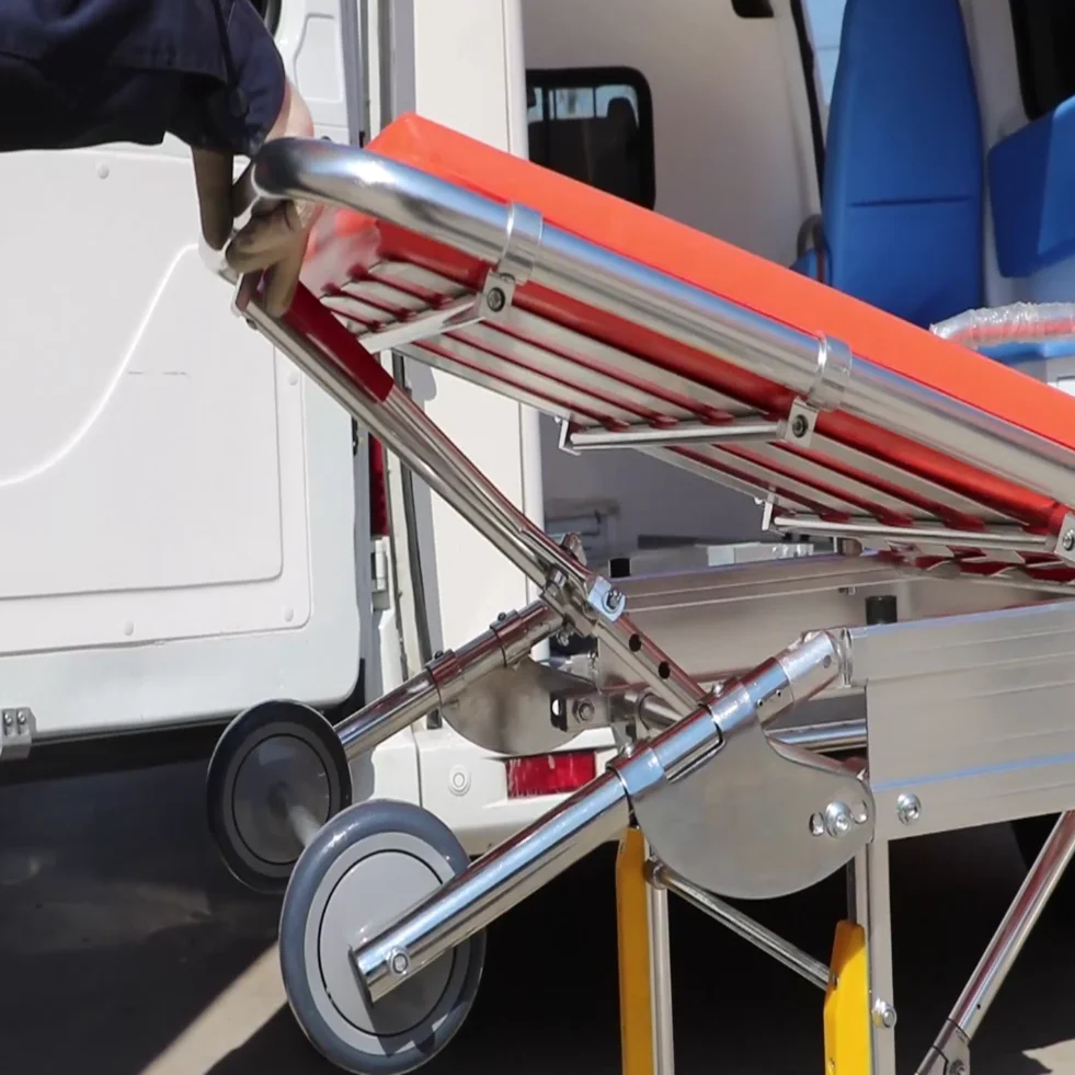 Direct Sales Medical Device Factories Folding Trolley Bed Ambulance Car Medical Gurney Stretcher Dimensions for Sale Ambulance