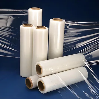 High viscosity moving packing transparent film pe large roll stretch film