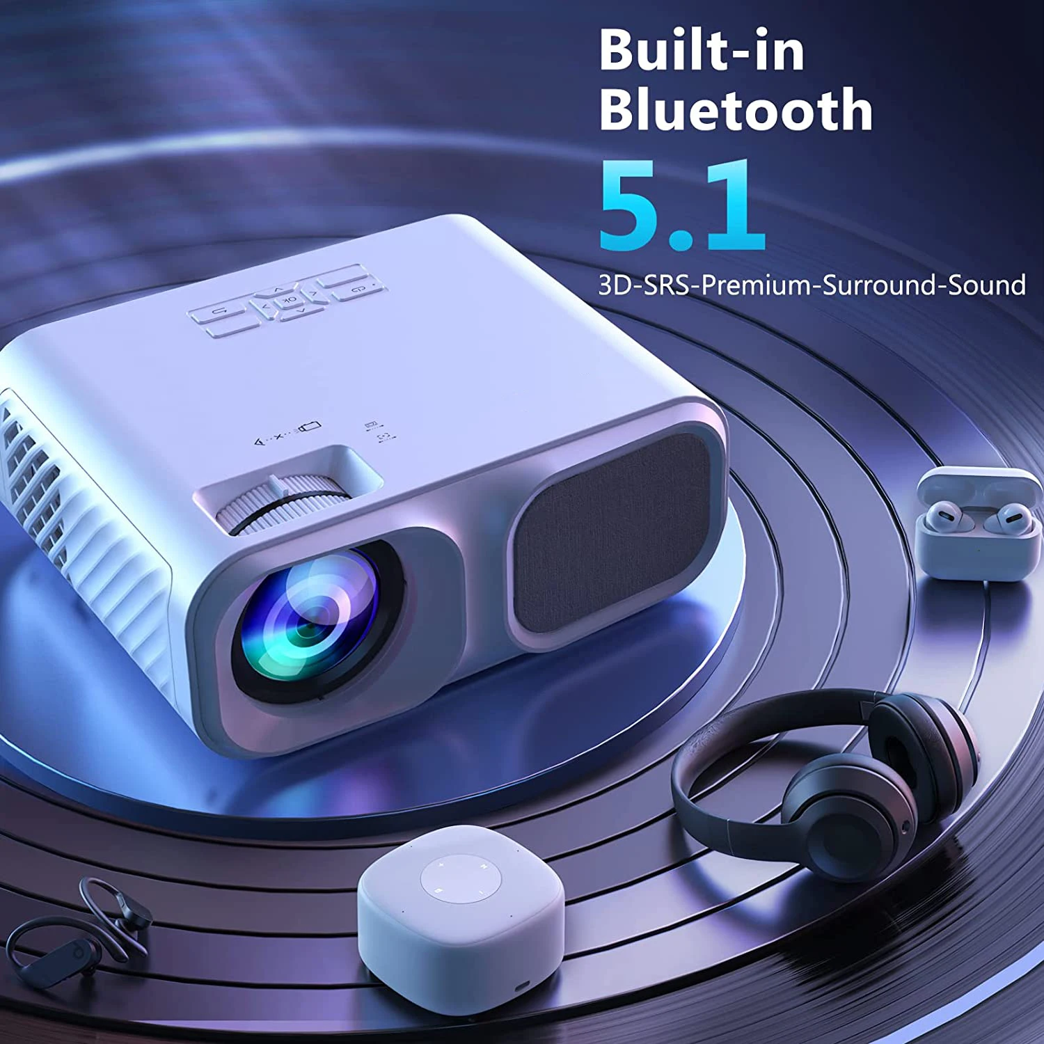 2023 Upgraded Mini Projector; 8500 Lumen Multimedia Home sold Theater Video Projector