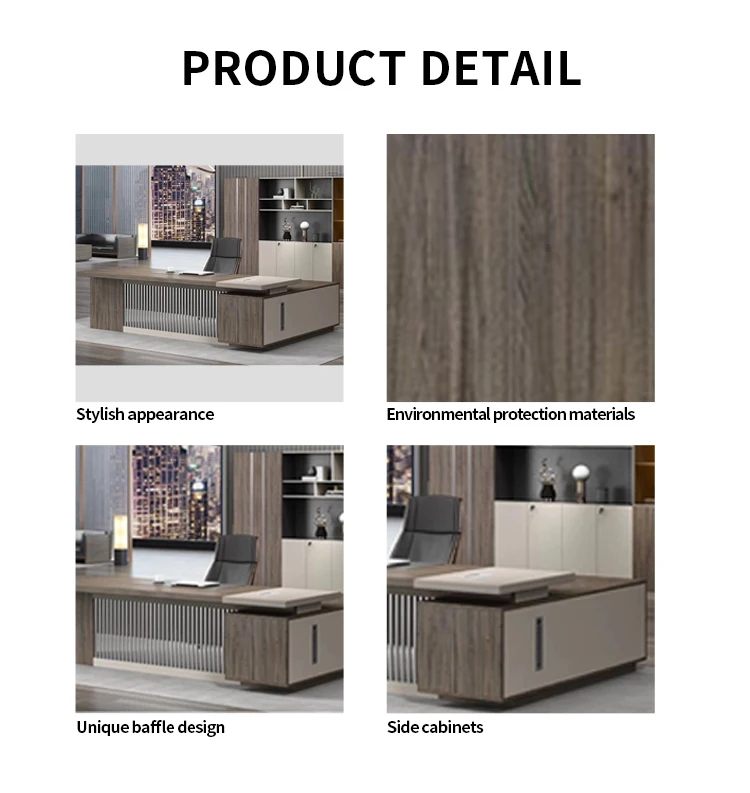 Factory Wholesale Price Office Furniture Wooden L Shape Executive