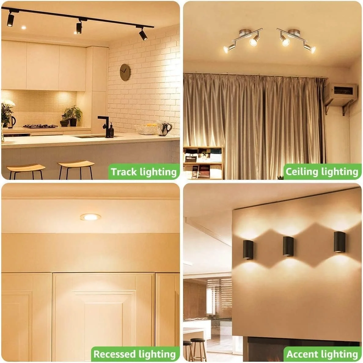 Auto-On/Off 5.8GHz Radar PIR Dual Sensor Optional Smart LED GU10 Security Bulb Lights for Hallways Stairs Closets
