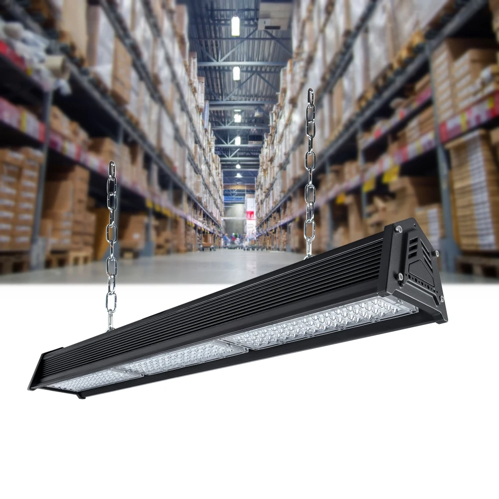 Factory Direct LED Linear High Bay Light 60W 120W 150W 200W Waterproof IP65 Industrial High Bay Warehouse LED Light with Sensor