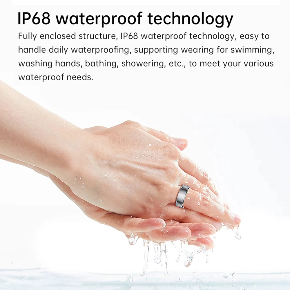 2024 IP68 Waterproof Step Counting Heart Rate Blood Oxygen Blood Pressure Body Temperature Calorie Sleep Smart Ring