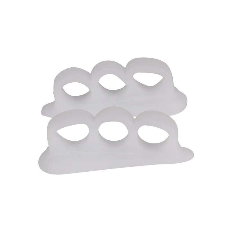 Feet Care Toe Alignment Silicone Gel Hammer Claw Toe Straightener 2 Hole Loop Mallet Toe Straightener