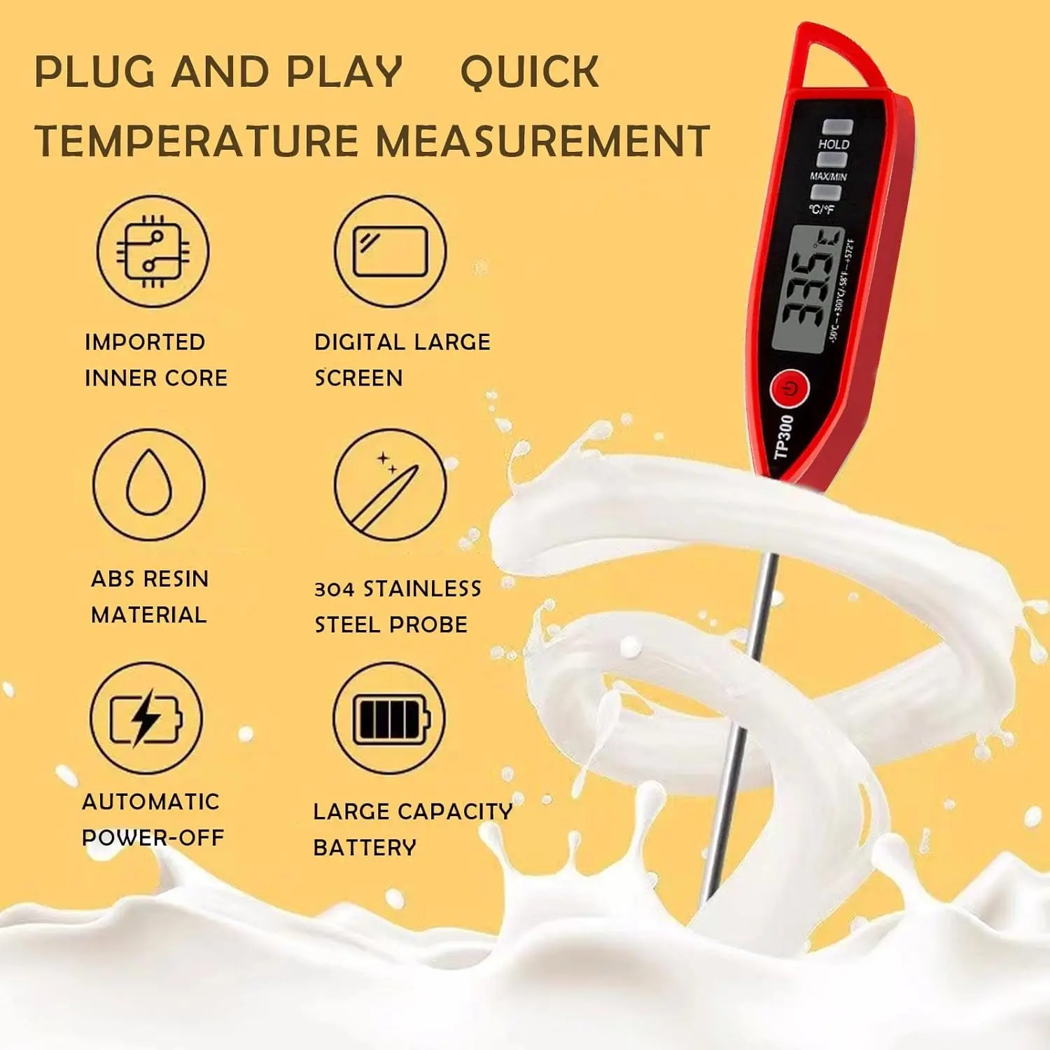 Fast Delivery Digital Meat Thermometer FOOD Thermometer Grilling Candy BBQ Thermometer