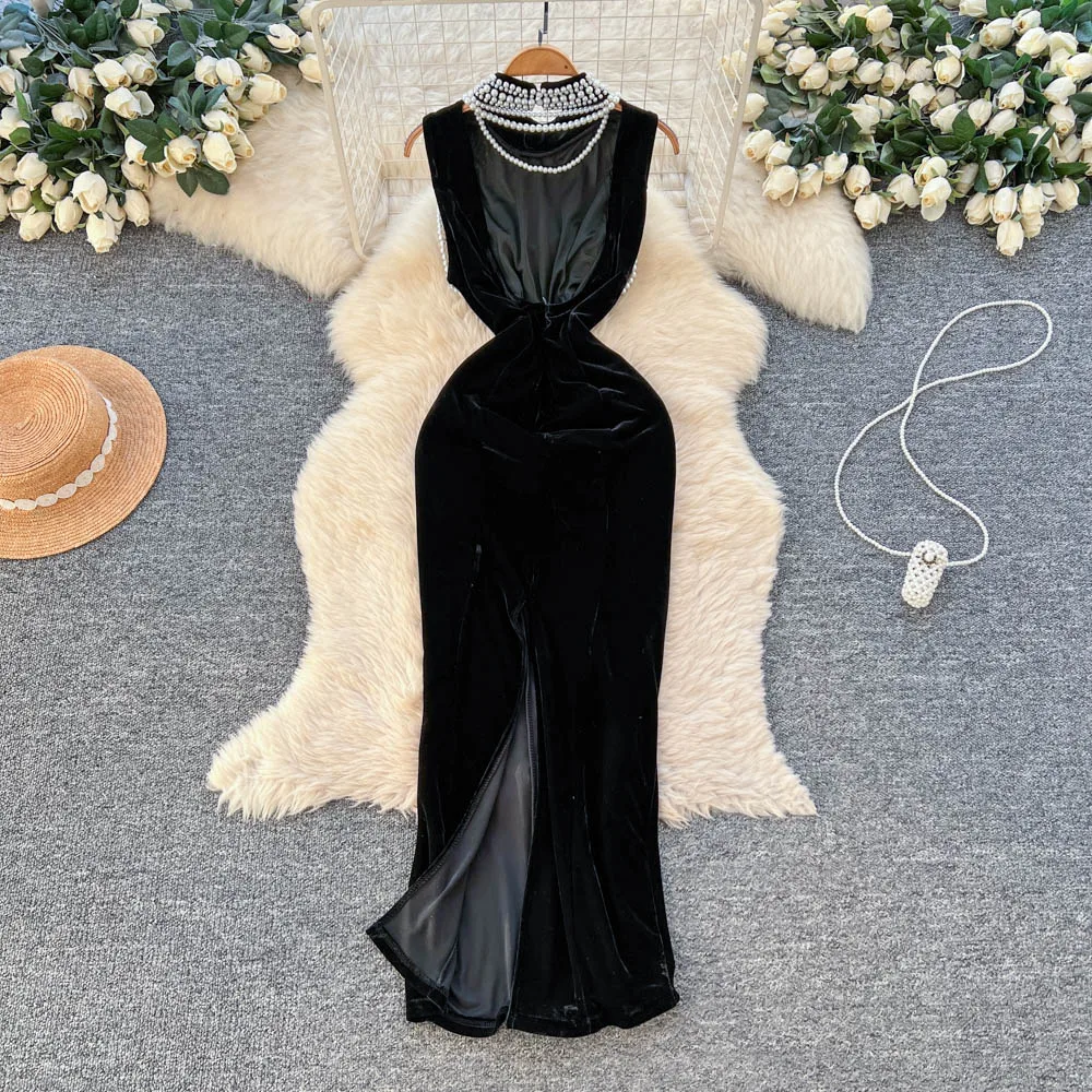 casual velvet maxi dress Flora' Velvet Maxi Dress Grace and Joy Company