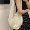 Borsa bianca con grandi fiori