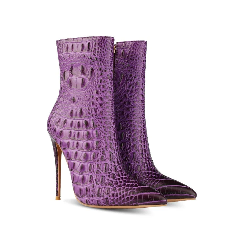 Botas De Piel De Cocodrilo Pu Para Mujer Y Niña,Botines De Invierno,Diseño  De Moda,Buena Calidad,2020 - Buy Las Mujeres Patrón De Cocodrilo De Alta  Del Muslo De Zapatos De Mujer De Moda