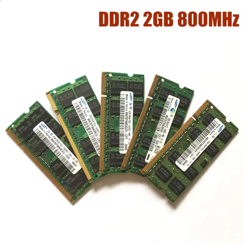 Random Hynix Uskingston Krsamsung Memory Module 1g 2g 1GB 2GB DDR2 667MHz 800MHz 6400S 5300S Laptop Memory