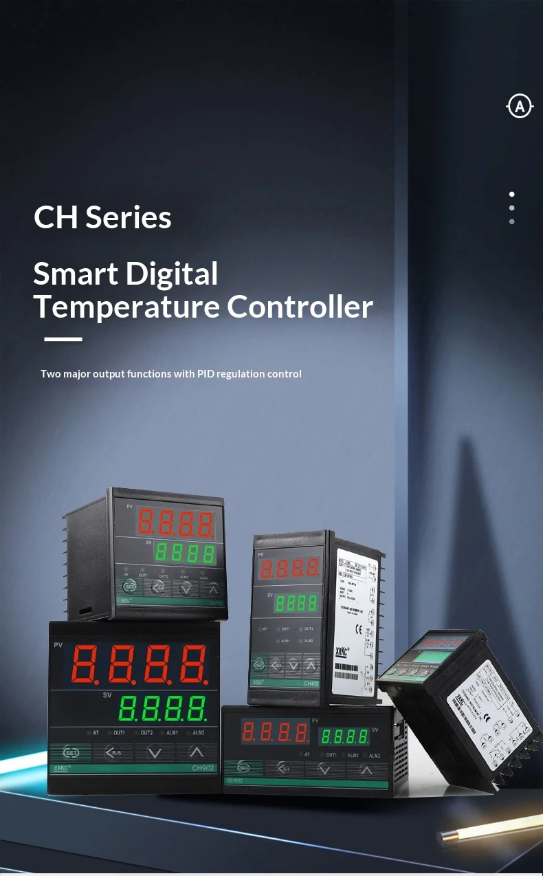 XRKC Smart Temperature Controller CH102/402/502/702/902 96x48mm Digital PID Thermostat OEM/ODM Customizable 0.1C Resolution Data