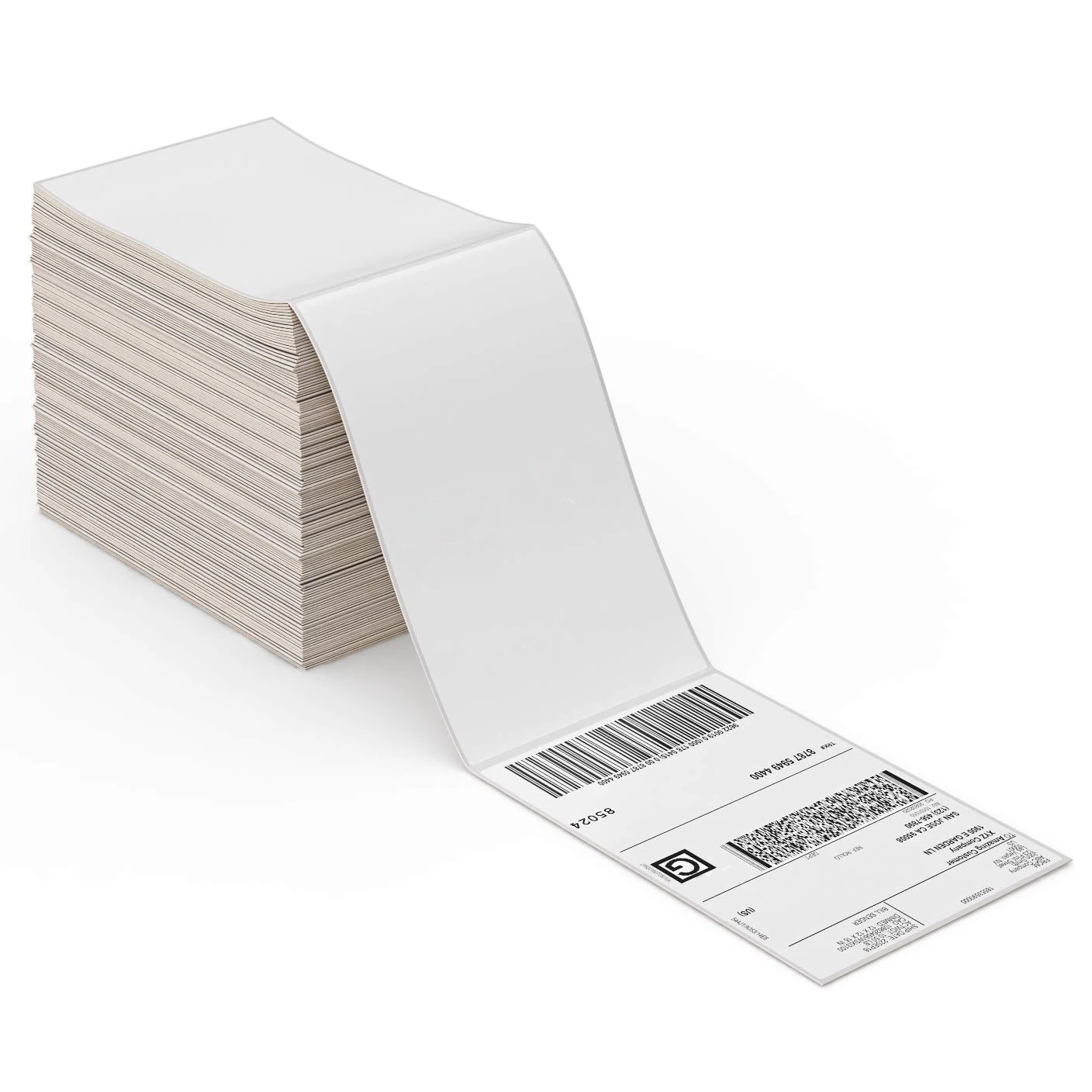 Wholesale Waybill White Blank 4x6 Direct Thermal Shipping Labels 500 Labels / Pack 4"x6" Fanfold Label Sheet