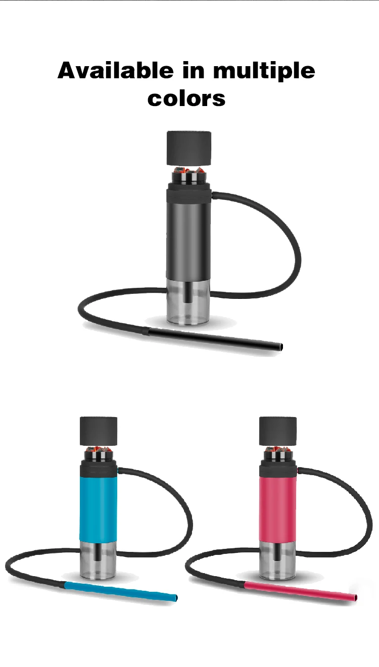 2023 Custom Logo Portable Car Hookah Cup Mini Hookah Pot Shisha Silicon