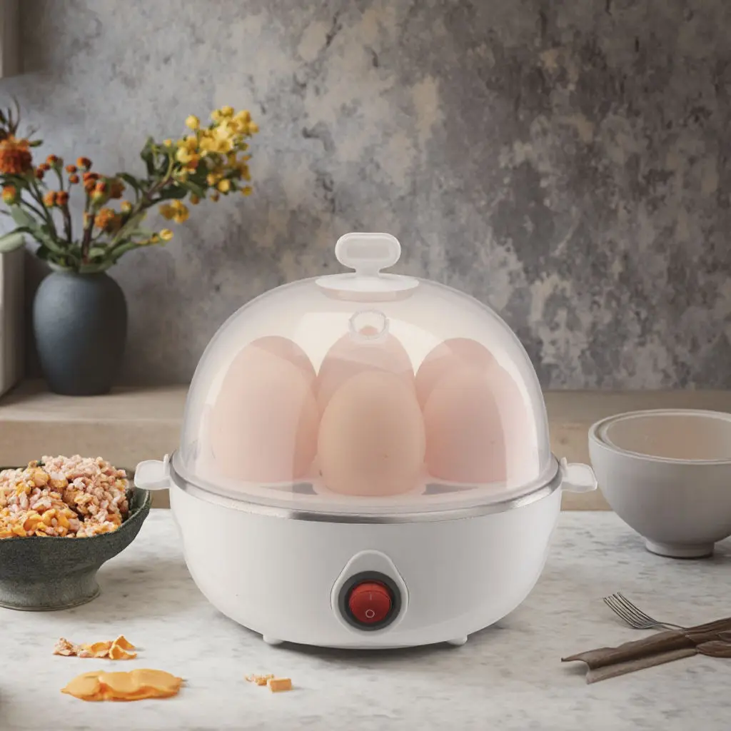 Automatic Single Layer Electric Egg Cooker 220v Power Source Plastic Household Food Cooker