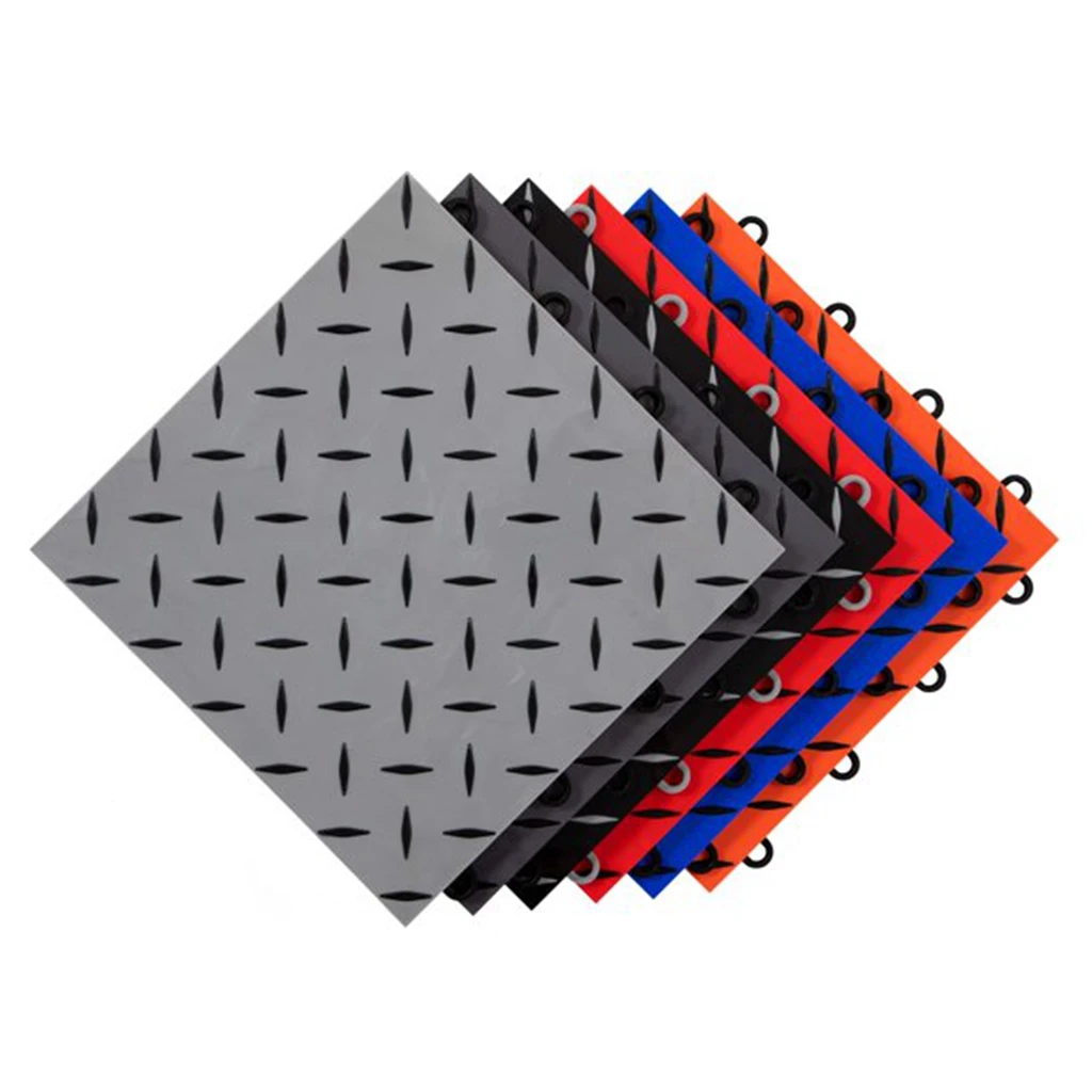 PP   Plastic Flooring Anti Slip Interlocking Drainage Garage Floor Tiles
