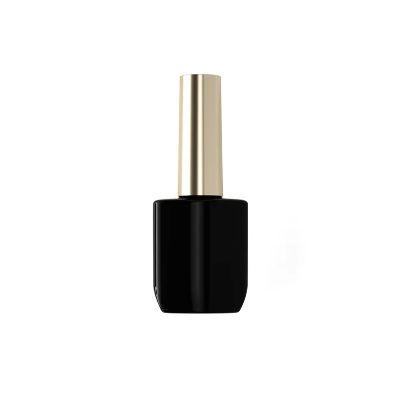 11ml Free Sample Black square Uv Gel Nail Brush Cleaning Bottles Empty Nail Polish Bottle