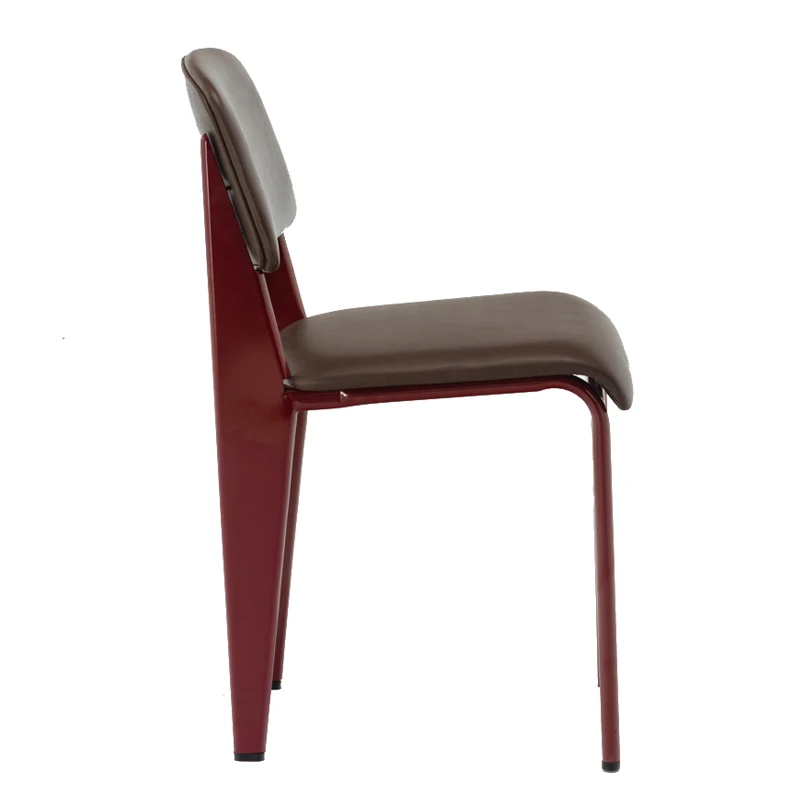 Европейский дизайнерский стул промышленный для отелей бистро кафе школы черный оранжевый с металлической рамой/Винтажный металлический