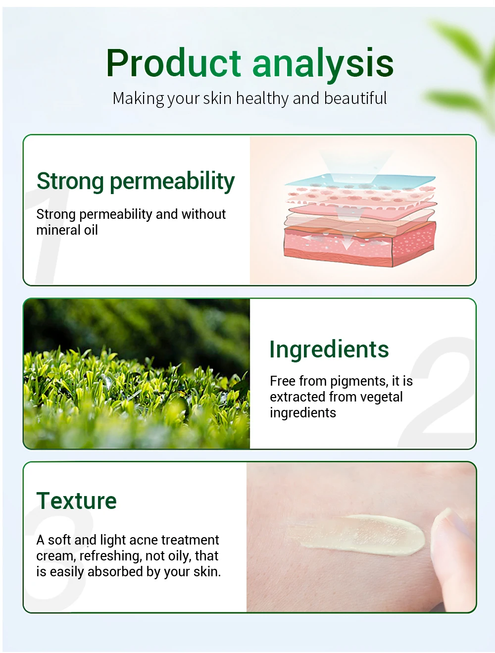 BREYLEE Private Label Tea Tree Oil Dark Spot Removing Acne Pimple Skin Repair Face Cream manufacture