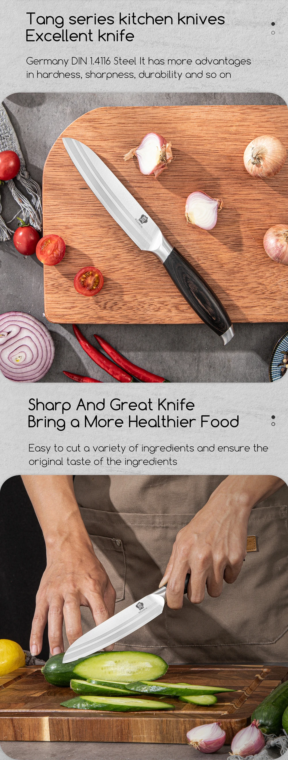 Universalmesser Aus Edelstahl Mit Schwarzem Pakkawood-griff_voghion.com