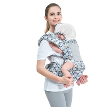 100% polyester front facing baby carrier with hip seat ergonomic