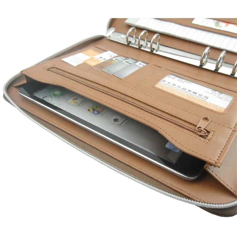 Высококачественный Органайзер из искусственной кожи на молнии размера A5