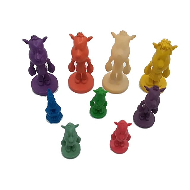 Разумная цена, портативные деревянные кубики по индивидуальному дизайну, пластиковые элементы настольной игры, миниатюры для настольной игры