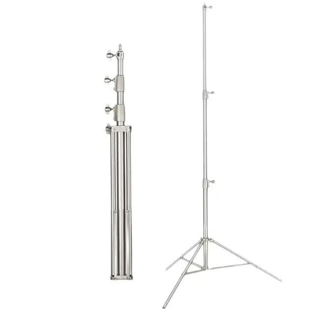 Heavy Stainless Steel tripod Stand 288cm Adjustable With Wheels Photography Light Tripod Stand
