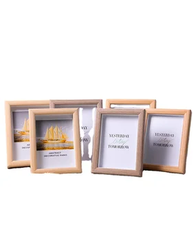 High Quality Solid White Oak Wood Decorative Wall-mounted TableTop Picture Frames Small Size for Custom Gifts Digital Printing