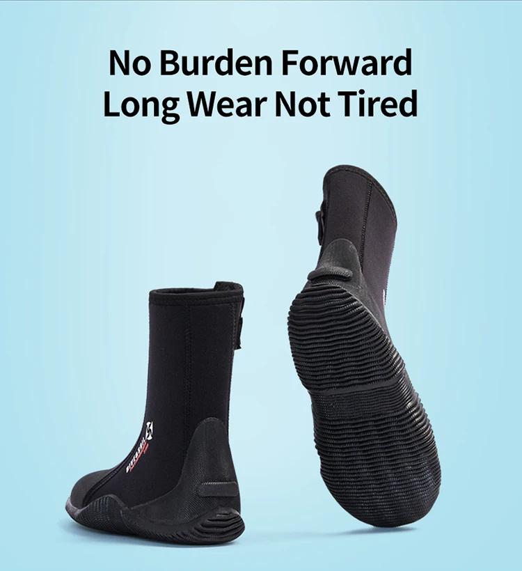 Dive&sail 5mm Neoprene Wetsuit Shoes Waterproof High Cut Neoprene