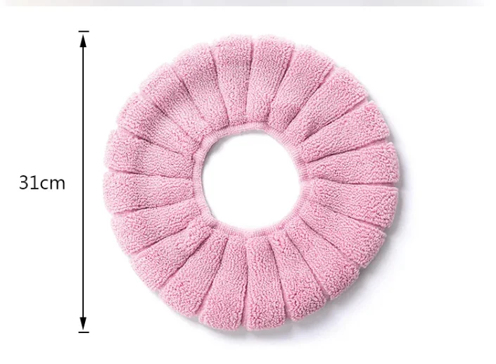 1 шт. удобный плотный вязаный бархатный коралловый чехол на сиденье унитаза моющаяся салфетка стандартная мягкая подушка с рисунком