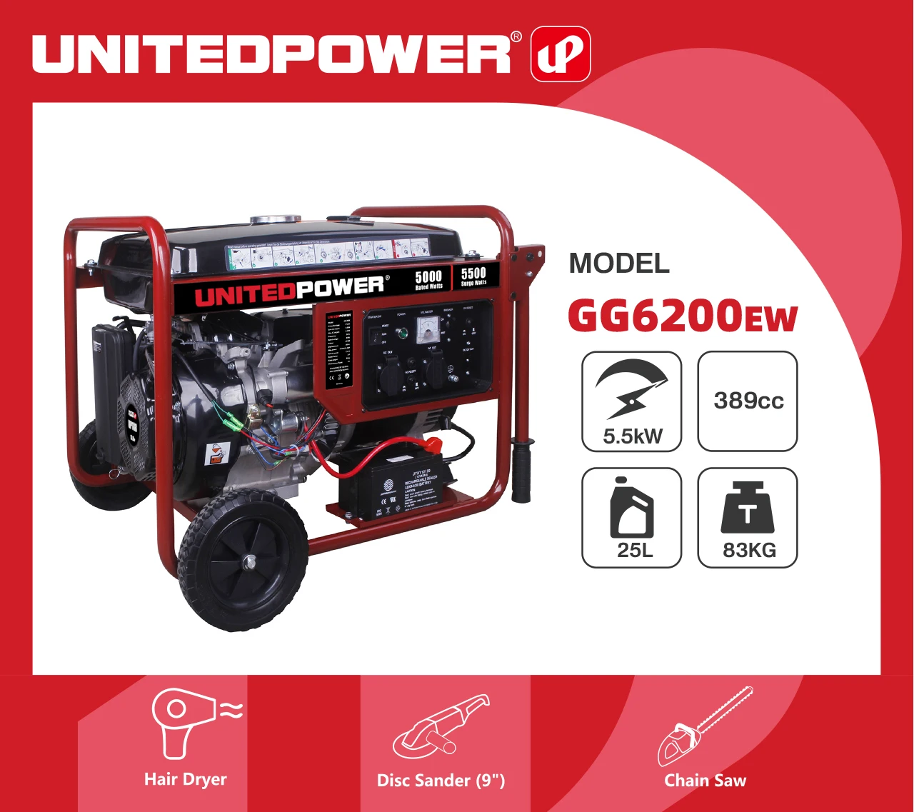 5kva Honda Copy Generator Portable Generators 2.0kva Gasoline Generator ...