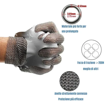 Safety Stainless Steel Mesh Gloves Anti Knife Cut Chain Mail Metal Work  Gloves