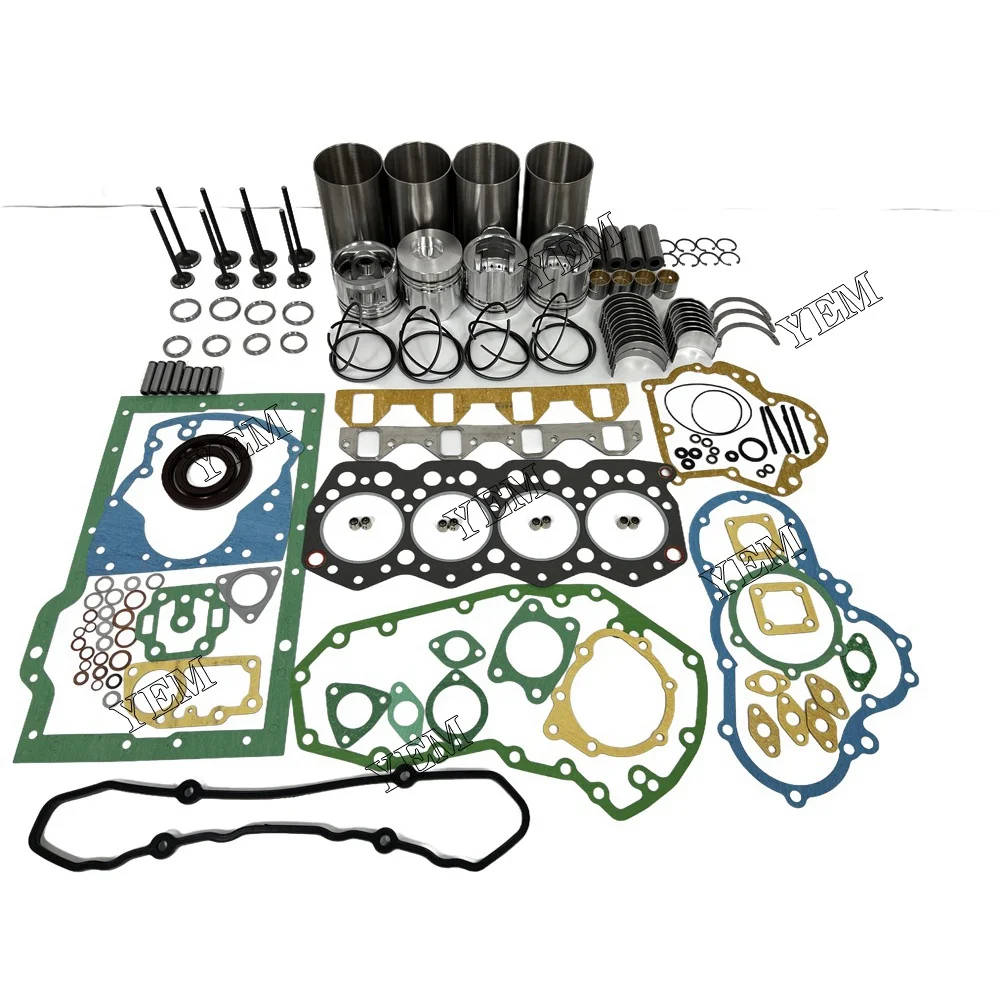 Overhaul Kit With Valves Engine Bearings Cylinder Liner Piston Rings Full Gasket Kit Fit for Mitsubishi S4F Engine