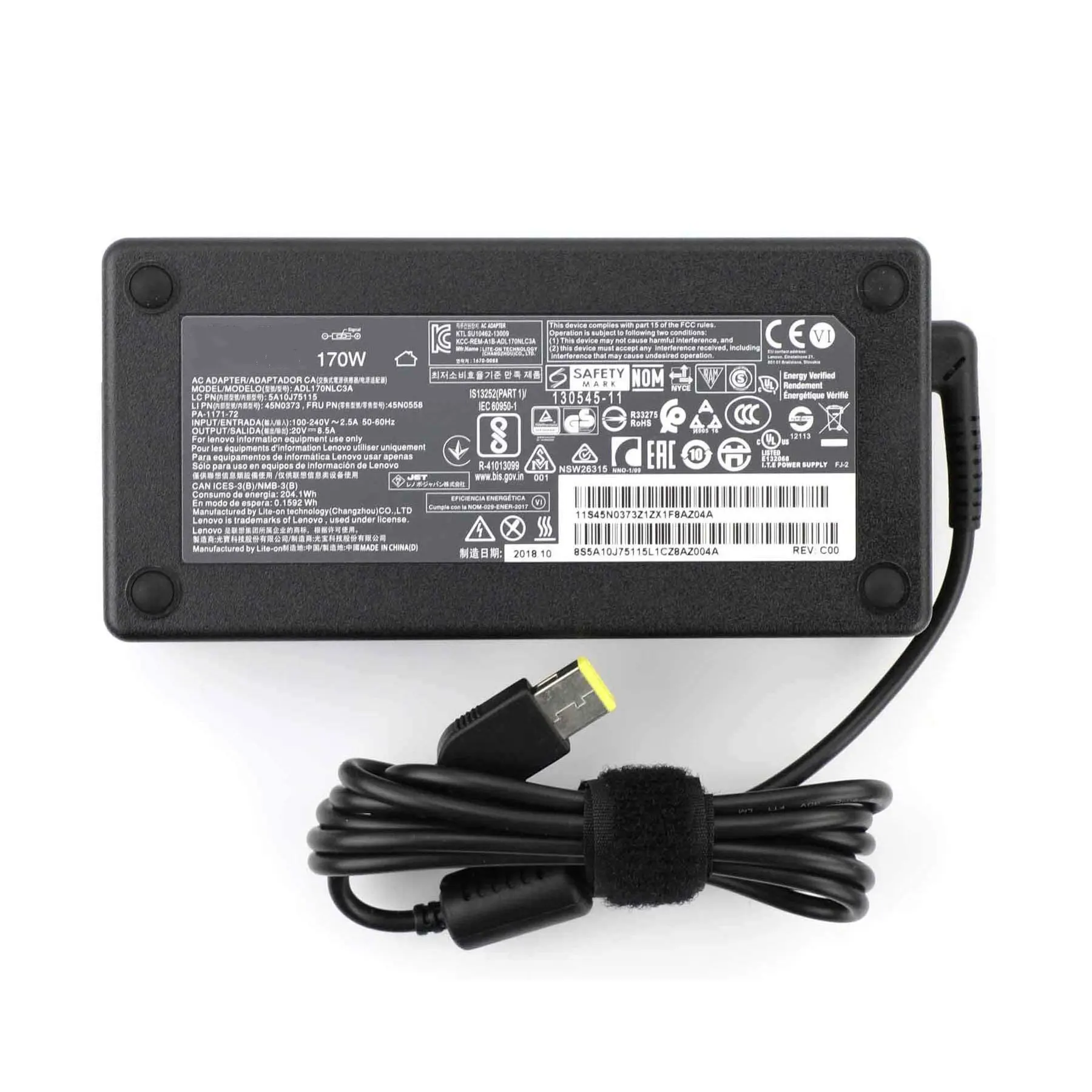 bevel zwemmen Absorberen Genuine Charger 20v 8.5a 170w Laptop Power Adapter For Lenovo Thinkpad  P50/p51/p70/p71/w540/w541 Square Usb Tip With Pin - Buy Genuine Charger 20v  8.5a 170w Laptop Power Adapter,20v 8.5a 170w Laptop Power Adapter