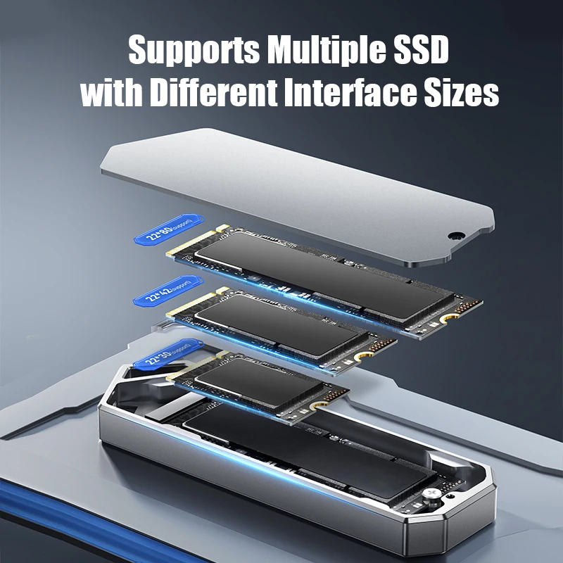 EAGET External M2 PCIE SSD Case 10gbps Aluminum Enclosure