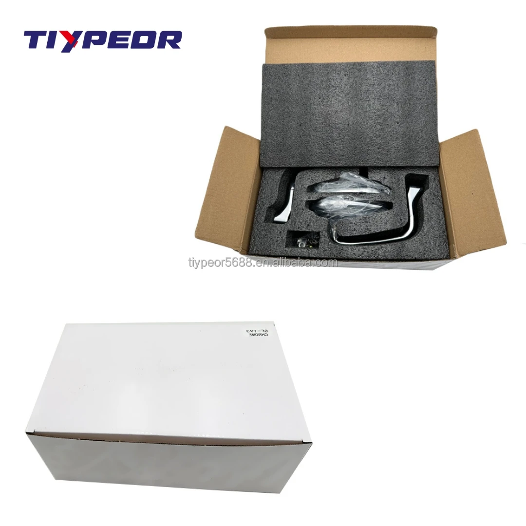 product tiypeor universal motorcycle chrome aluminum side mirror for motorcycles new design multi angle adjustable large area view-4