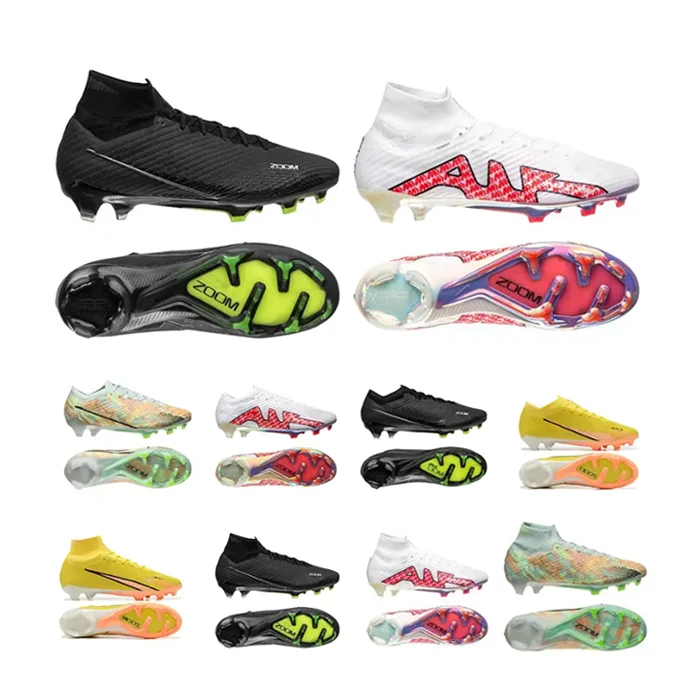 Customized Hightop Men's Football Boots Turf Fg Men's Antiskid