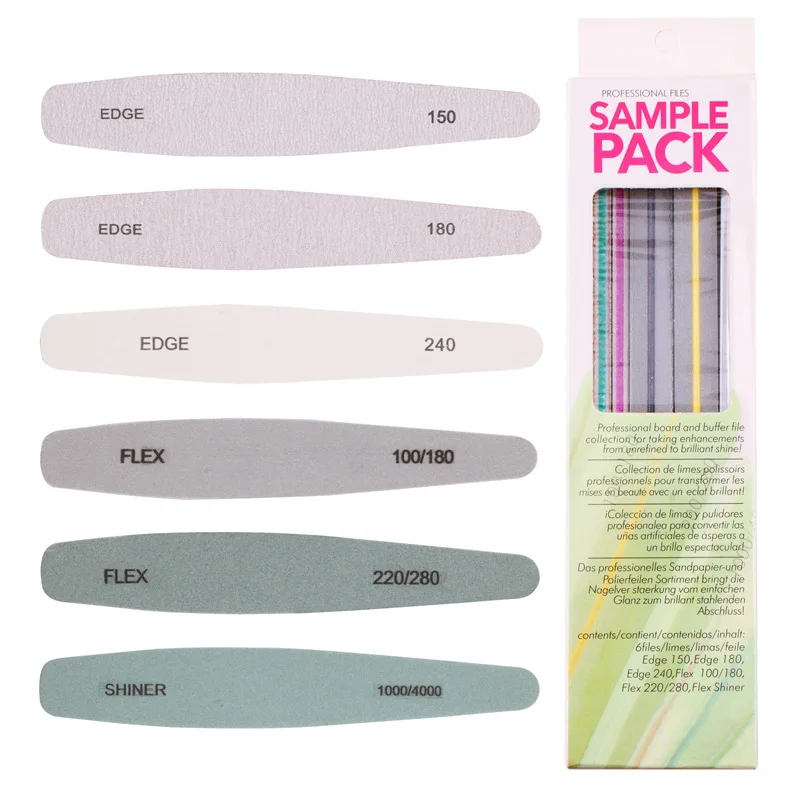 Moglad New Professional Nail File Set 6 Size Nail File With Cuticle Pusher