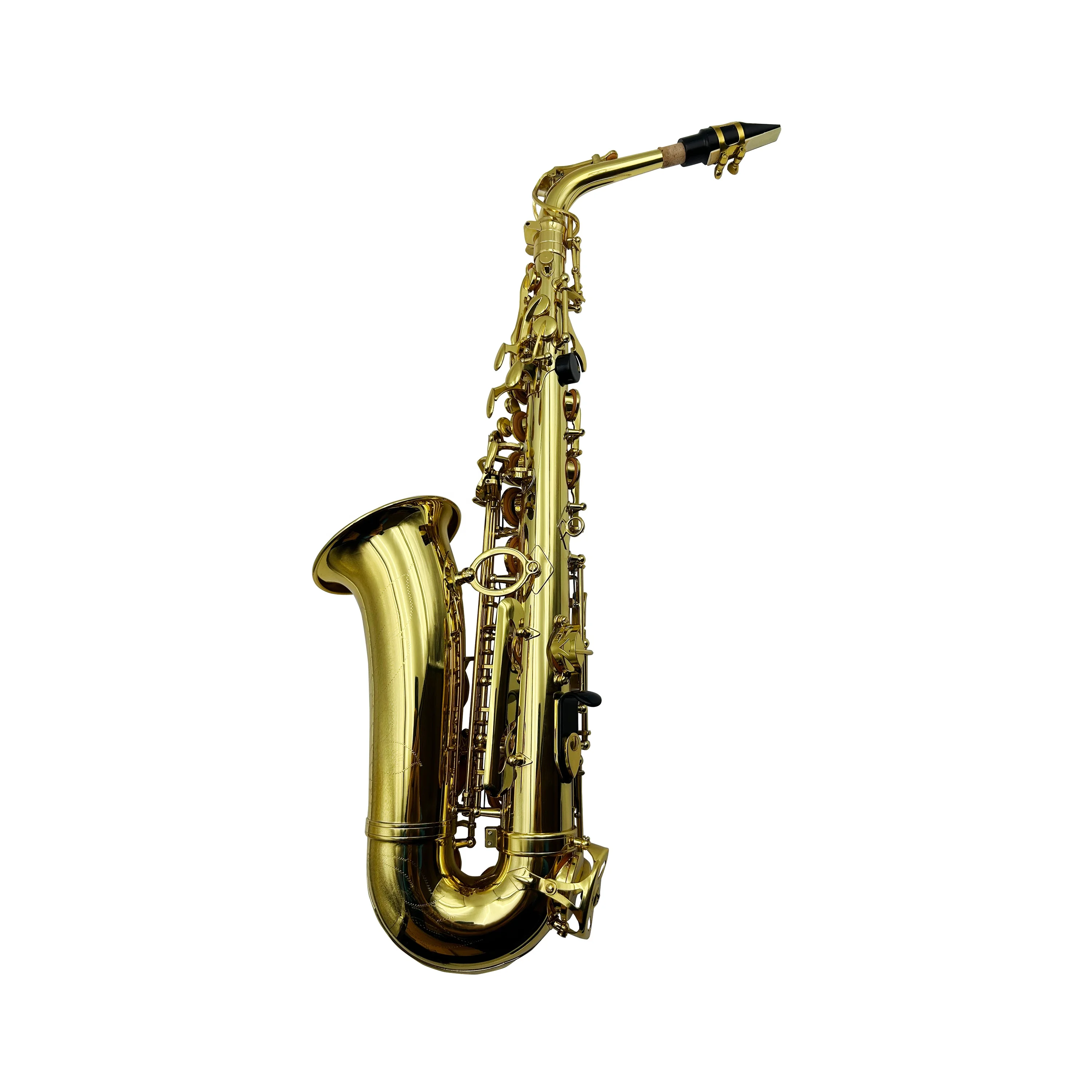 SEASOUND Professional OEM 82Z Style Gold Lacquer Alto Saxophone JYAS102Y2Z with EB Tone Adjustable Premium Quality Instrument