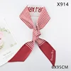 X914 imitation silk houndstooth vermilion