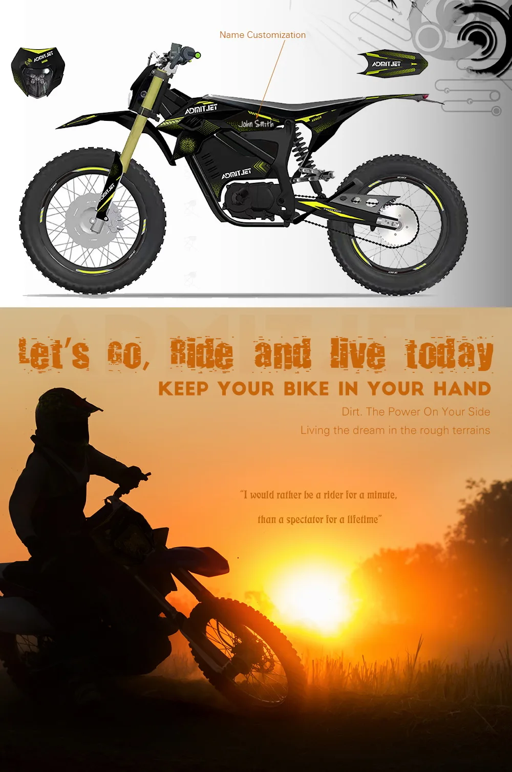 Motorcycle Style Electric Bike: Enduro Motocycle E Motocross