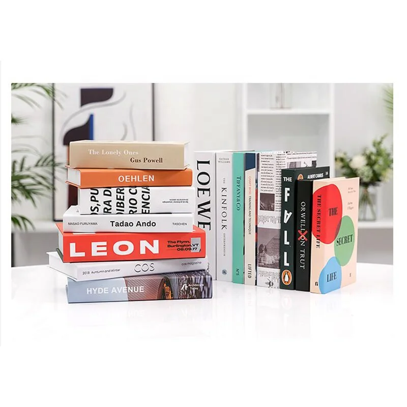 Профессиональные пользовательские пустые декоративные книги искусственные книги для украшения дома Современные