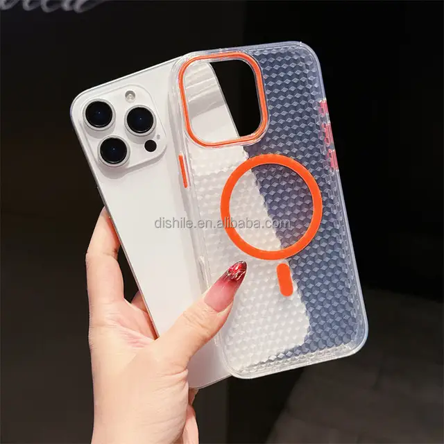 New Discount Price Wireless Magnetic Charging Mobile Phone Cases for iPhone 14 13 15ProMax 16Plus Shockproof Transparent Cover