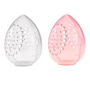 New Arrival Portable Plastic Beauty Blender Storage Case Transparent Makeup Powder Puff Storage Box Modern Design